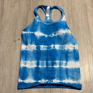 Ivivva Blue and White Tie-Dye Tank Top